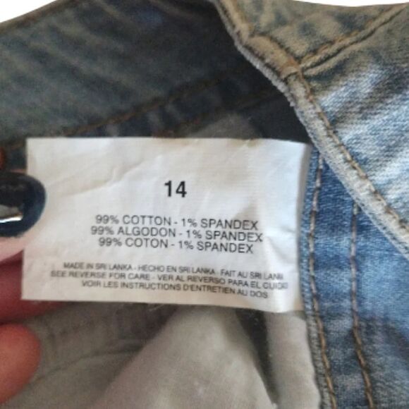 Y2K Light Denim Wash High Waist Midi Flare Jean Skirt Plussize 14 - Picture 9 of 10